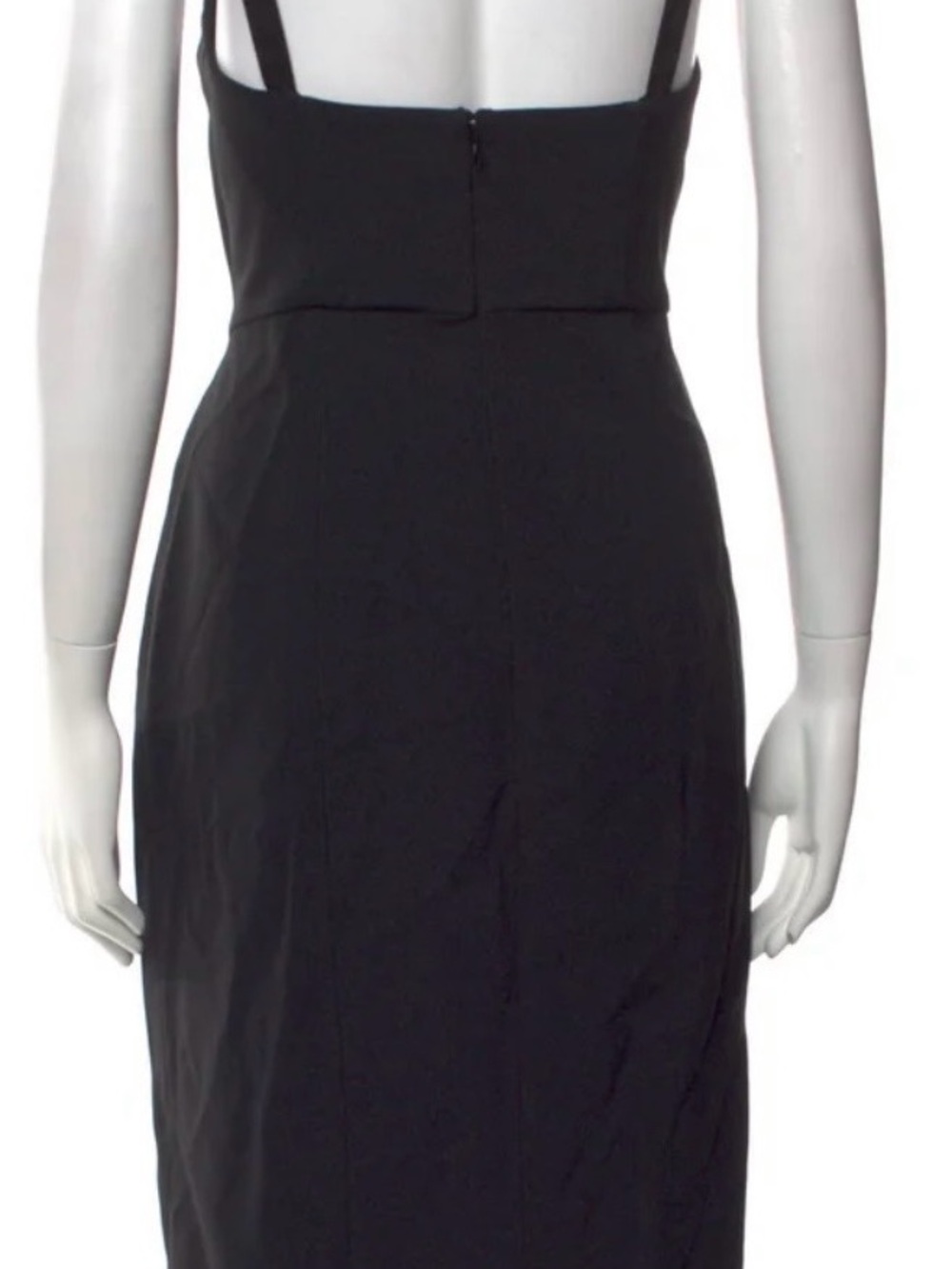 Tom Ford Square Neckline Midi Length Black Dress - Picture 11 of 15